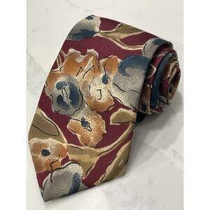 Vintage Viaggio XL Abstract Floral Art Italian Silk Tie 63 x 3.5